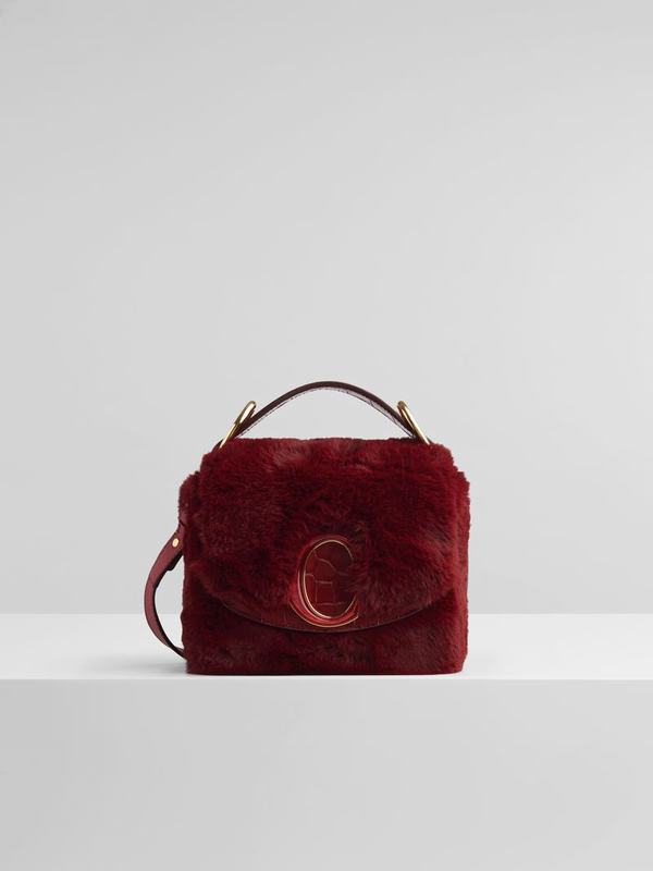 Mini Bolsos Mujer Chloé C Rojas Cowhide MHBC02863